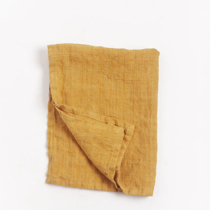 Stone Washed Linen Tea Towel Default TriadCommerceInc Gold  