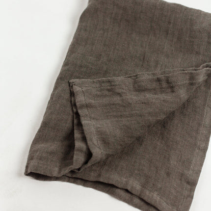 Stone Washed Linen Tea Towel Default TriadCommerceInc Iron Ore  