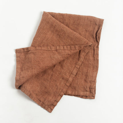 Stone Washed Linen Tea Towel Default TriadCommerceInc Terra Cotta  