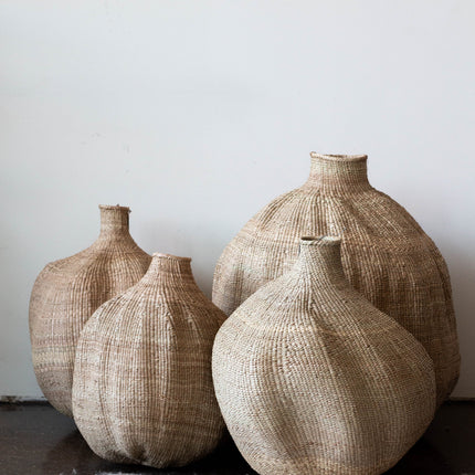 Ilala Garlic Gourd Handwoven African Basket Baskets & Vessels TriadCommerceInc