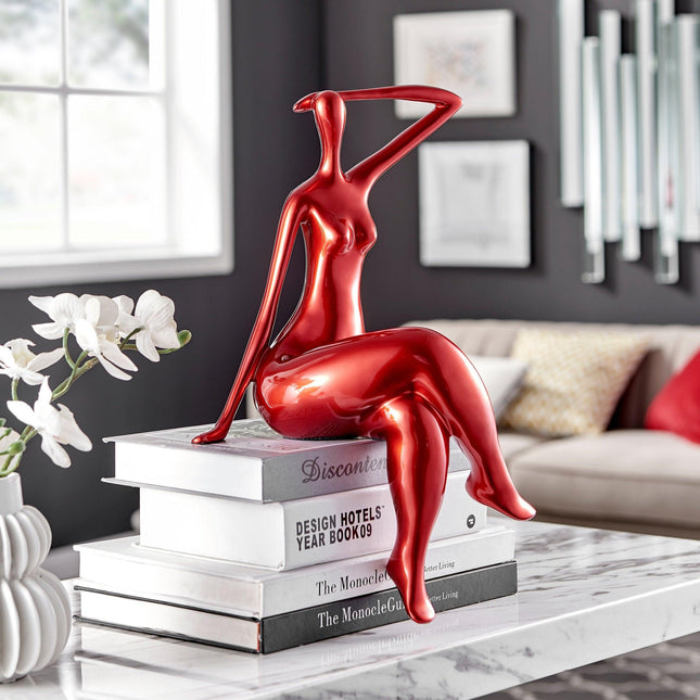 Isabella Sculpture // Small Metallic Red Sculpture TriadCommerceInc   