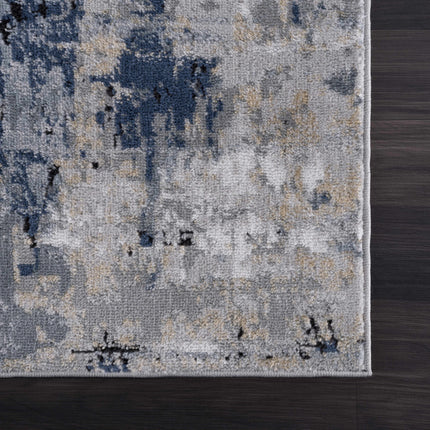 Campsall Blue Abstract Rug - Promo Rugs TriadCommerceInc