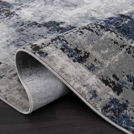 Campsall Blue Abstract Rug - Promo Rugs TriadCommerceInc