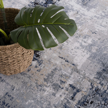 Campsall Blue Abstract Rug - Promo Rugs TriadCommerceInc