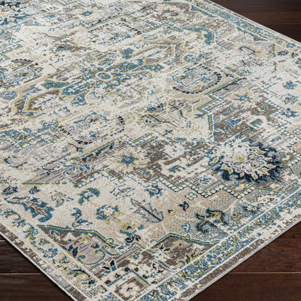 Cabacungan Gray & Blue Washable Area Rug Rugs TriadCommerceInc