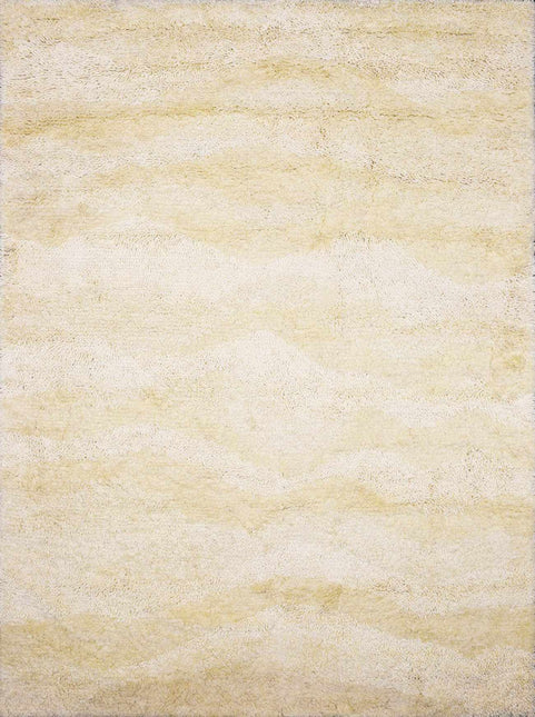 Kettering Solid Cream Wool Shag Rug Rugs TriadCommerceInc