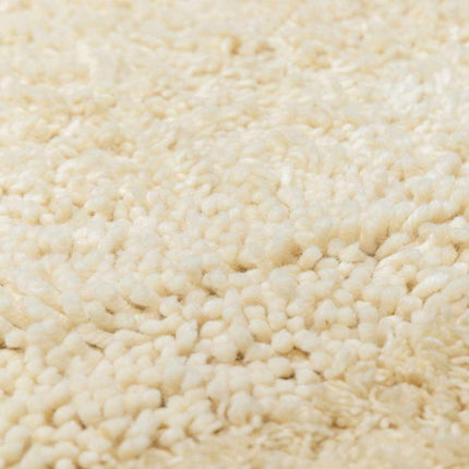 Kettering Solid Cream Wool Shag Rug Rugs TriadCommerceInc