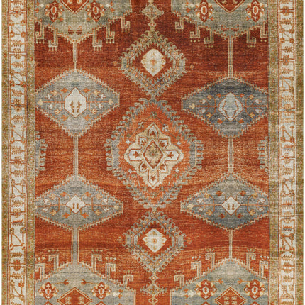 Kullar Orange Washable Area Rug Rugs TriadCommerceInc