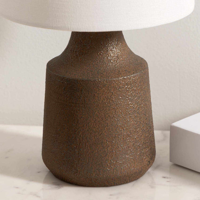 Kumlu Ribbed Ceramic White Table Lamp Table Lamps TriadCommerceInc