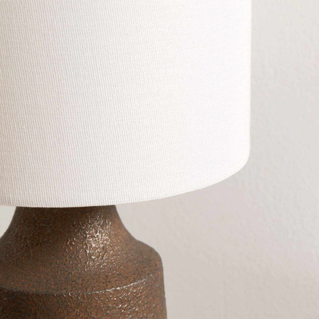 Kumlu Ribbed Ceramic White Table Lamp Table Lamps TriadCommerceInc