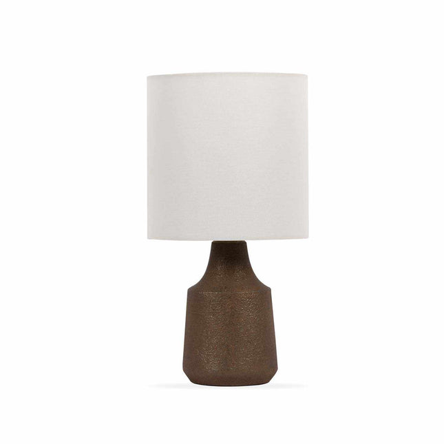 Kumlu Ribbed Ceramic White Table Lamp Table Lamps TriadCommerceInc