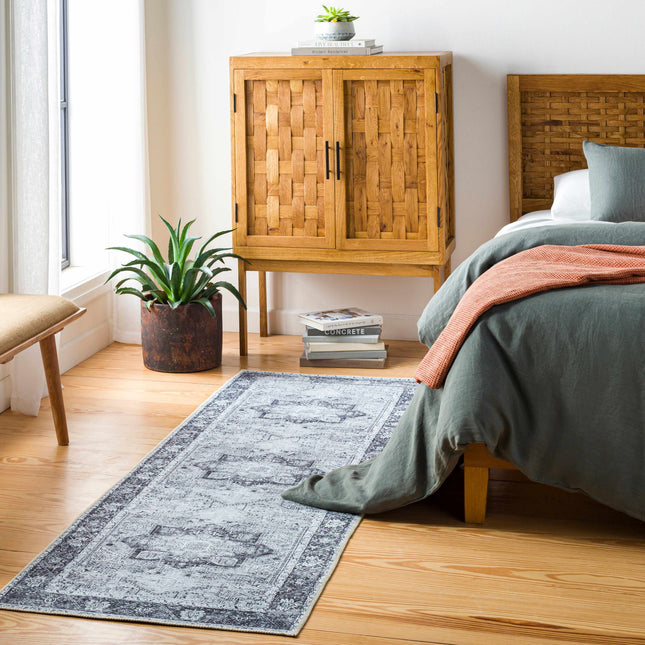 Rosman Black Tumble Dry Washable Rug - Promo Rugs TriadCommerceInc