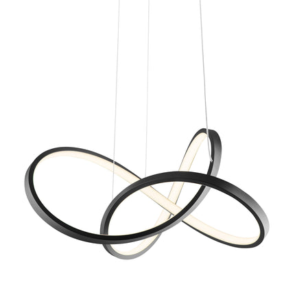 Knotted LED Dimmable Chandelier // Black Chandeliers TriadCommerceInc   