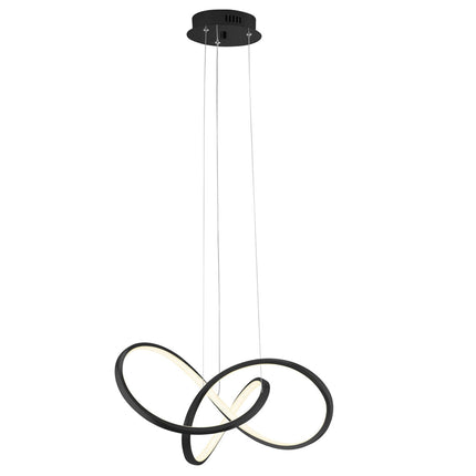 Knotted LED Dimmable Chandelier // Black Chandeliers TriadCommerceInc   