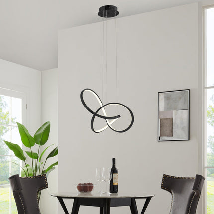 Knotted LED Dimmable Chandelier // Black Chandeliers TriadCommerceInc   