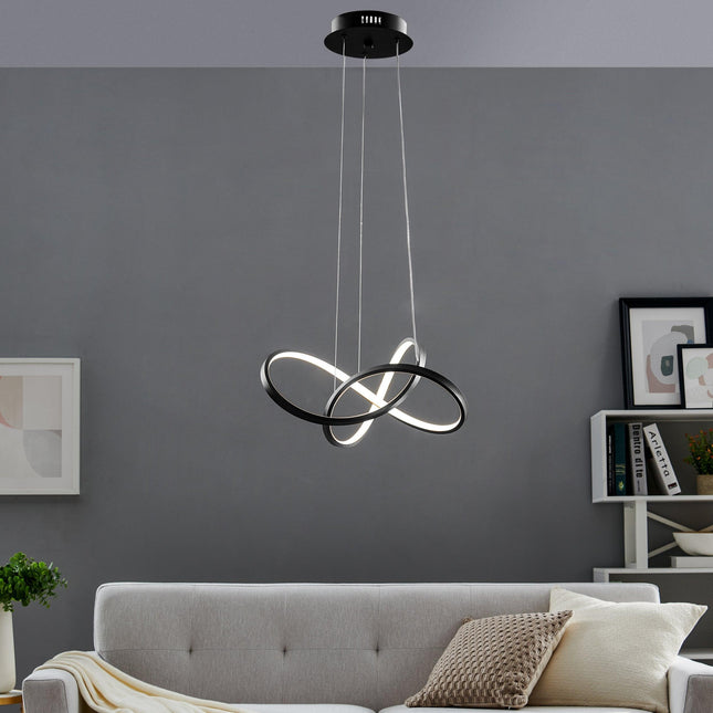 Knotted LED Dimmable Chandelier // Black Chandeliers TriadCommerceInc   