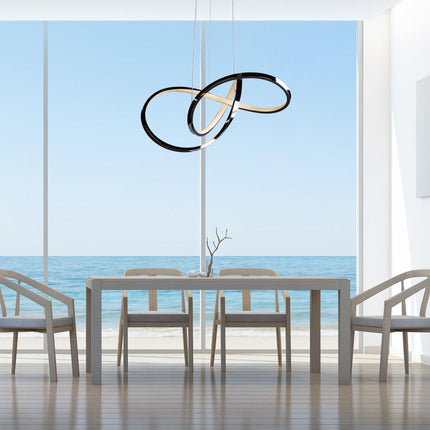 Knotted LED Dimmable Chandelier // Chrome Chandeliers TriadCommerceInc   