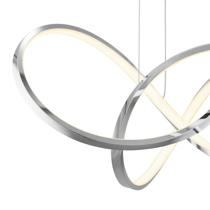 Knotted LED Dimmable Chandelier // Chrome Chandeliers TriadCommerceInc   