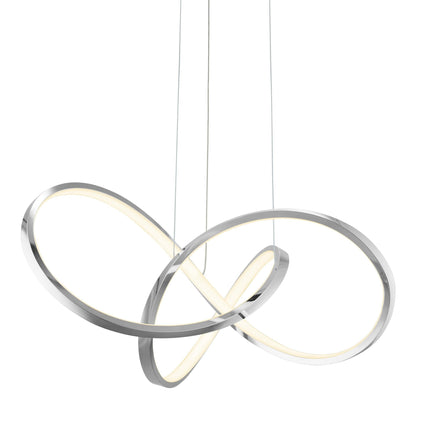 Knotted LED Dimmable Chandelier // Chrome Chandeliers TriadCommerceInc   