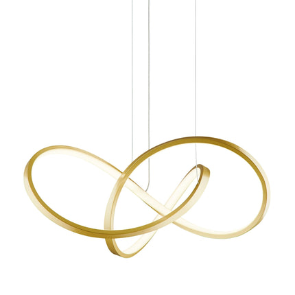 Knotted LED Dimmable Chandelier // Sandy Gold Chandeliers TriadCommerceInc   