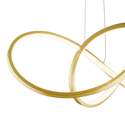 Knotted LED Dimmable Chandelier // Sandy Gold Chandeliers TriadCommerceInc   