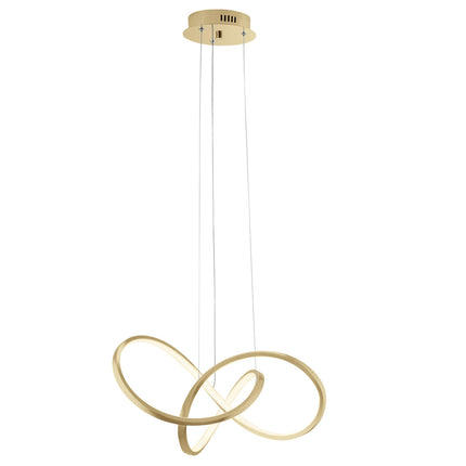 Knotted LED Dimmable Chandelier // Sandy Gold Chandeliers TriadCommerceInc   