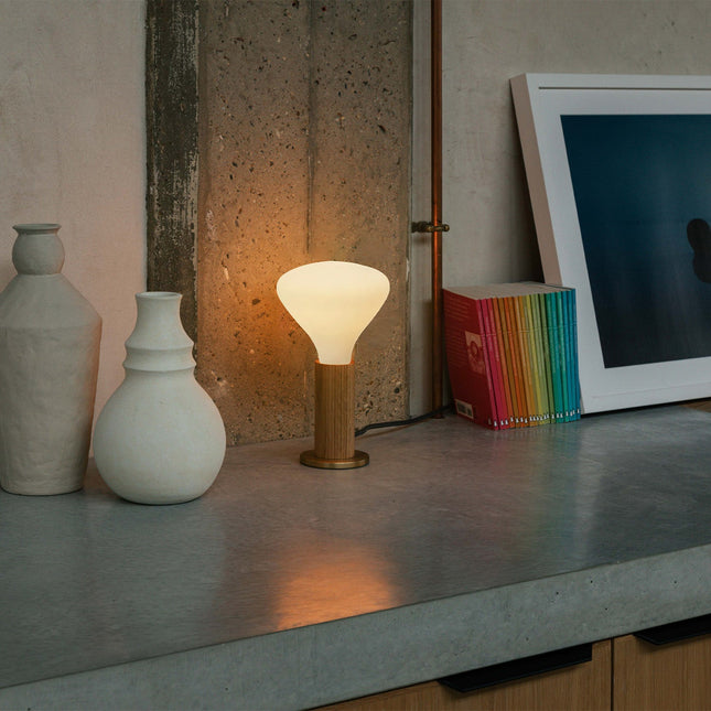 Knuckle Table Lamp in Oak + Noma Table Lamps TriadCommerceInc
