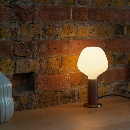 Knuckle Table Lamp in Walnut + Enno Table Lamps TriadCommerceInc