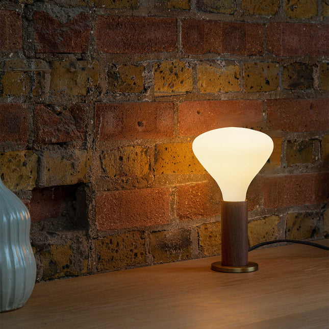 Knuckle Table Lamp in Walnut + Noma Table Lamps TriadCommerceInc