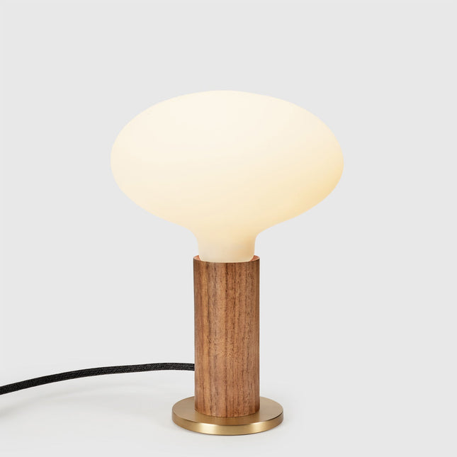 Knuckle Table Lamp in Walnut + Oval Dim to Warm Table Lamps TriadCommerceInc