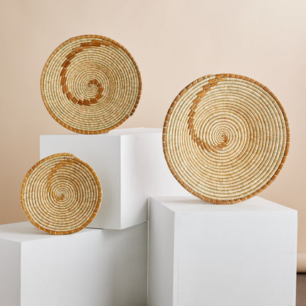 Konokono Banana Bark Basket Wall Basket TriadCommerceInc Set of 3