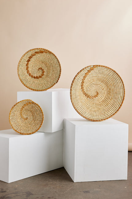 Konokono Banana Bark Basket Wall Basket TriadCommerceInc Set of 3