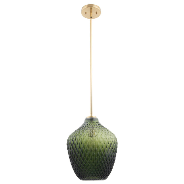 Lavine 1-Light Olive Handblown Glass Mini Pendant Light Home Decor > Lighting > Ceiling Lights > Pendant Lights TriadCommerceInc Green