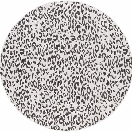 Alderbury White Leopard Print Rug Rugs TriadCommerceInc