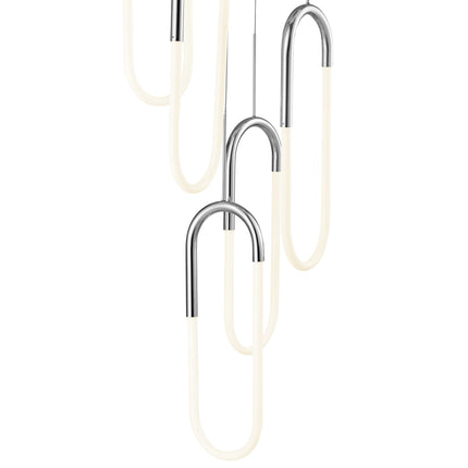 LED Five Clips Chandelier // Chrome Chandeliers TriadCommerceInc   