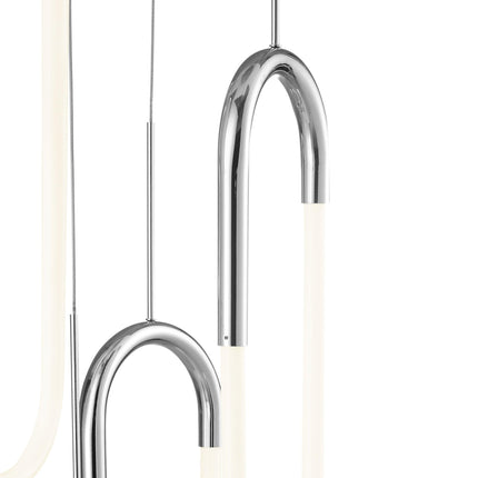LED Five Clips Chandelier // Chrome Chandeliers TriadCommerceInc   