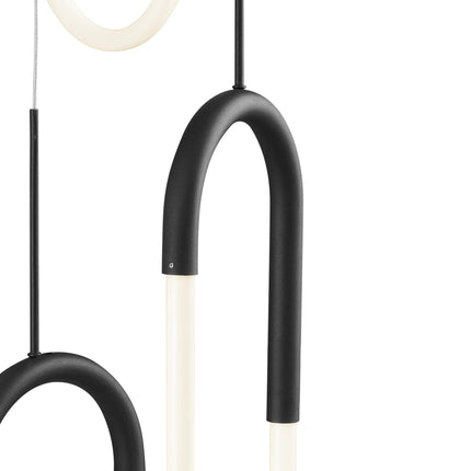 LED Five Clips Chandelier // Matte Black Chandeliers TriadCommerceInc   