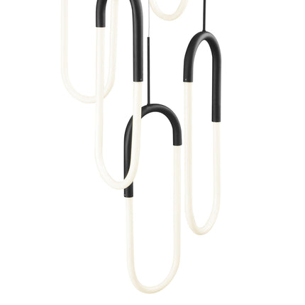 LED Five Clips Chandelier // Matte Black Chandeliers TriadCommerceInc   