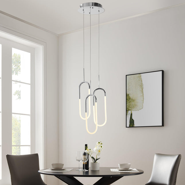LED Three Clips Chandelier Chrome Pendant Light Home Decor > Lighting > Ceiling Lights > Chandelier TriadCommerceInc