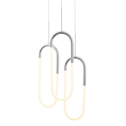 LED Three Clips Chandelier // Chrome Chandeliers TriadCommerceInc   