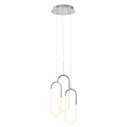 LED Three Clips Chandelier // Chrome Chandeliers TriadCommerceInc   