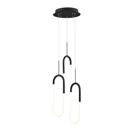 LED Three Clips Chandelier // Matte Black Chandeliers TriadCommerceInc   