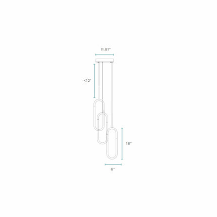 LED Three Clips Chandelier // Matte Black Chandeliers TriadCommerceInc   
