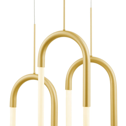 LED Three Clips Chandelier // Sandy Gold Chandeliers TriadCommerceInc   