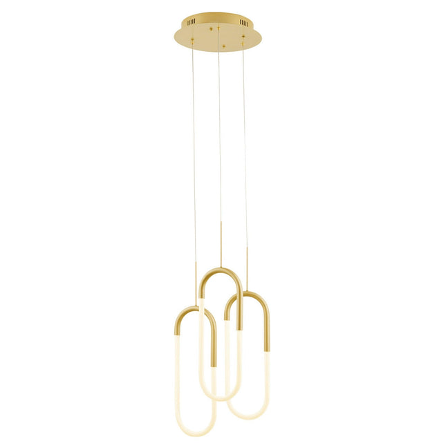 LED Three Clips Chandelier // Sandy Gold Chandeliers TriadCommerceInc   
