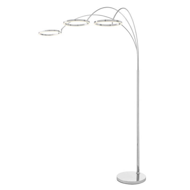 LED Three Ring Hong Kong  Arc Floor lamp // Chrome, Not Dimmable Floor Lamps TriadCommerceInc   