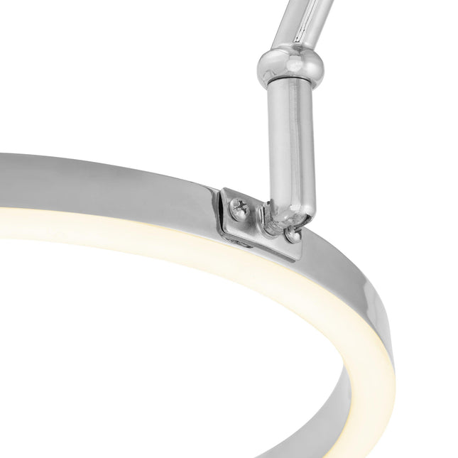 LED Three Ring Hong Kong  Arc Floor lamp // Chrome, Not Dimmable Floor Lamps TriadCommerceInc   