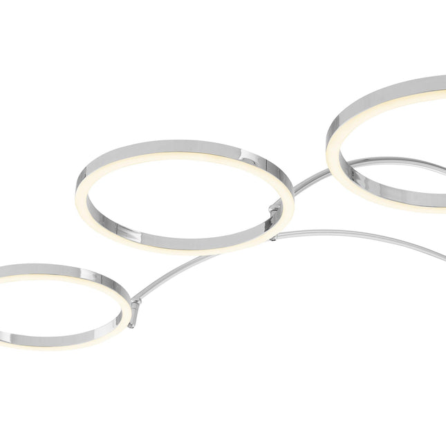 LED Three Ring Hong Kong  Arc Floor lamp // Chrome, Not Dimmable Floor Lamps TriadCommerceInc   