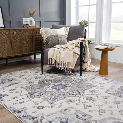 Calum Blue & Gray Area Rug - Clearance Rugs TriadCommerceInc