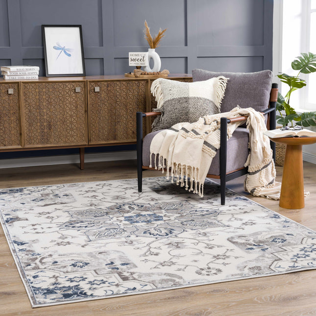 Calum Blue & Gray Area Rug - Clearance Rugs TriadCommerceInc